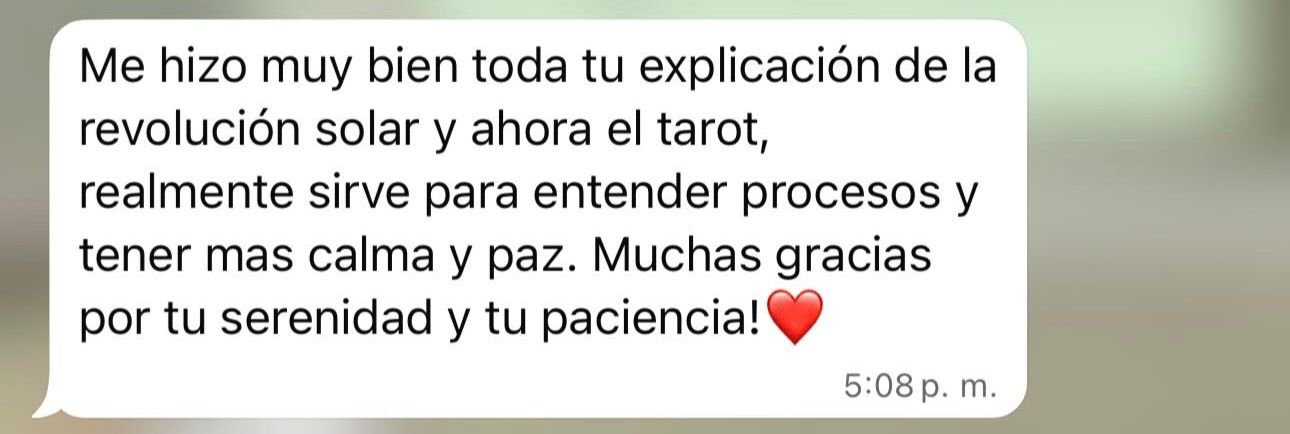Mensaje de clienta