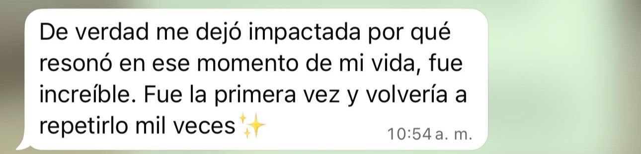 Mensaje de clienta